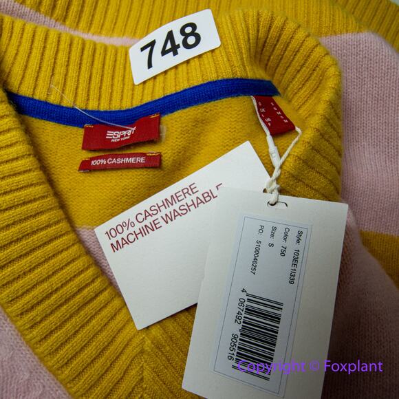 New! Esprit 100% Cashmere V neck sweater vest,‎ size S - Picture 8 of 9